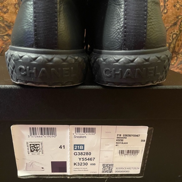 100% Auth CHANEL Hightop Sneakers - Picture 12 of 16